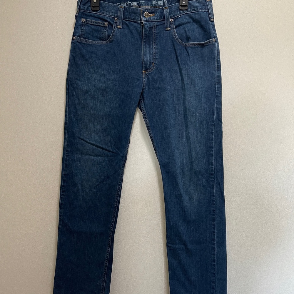 Carhartt Men's Dark Blue Straight Jeans